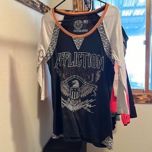 Affliction 1/4 sleeve